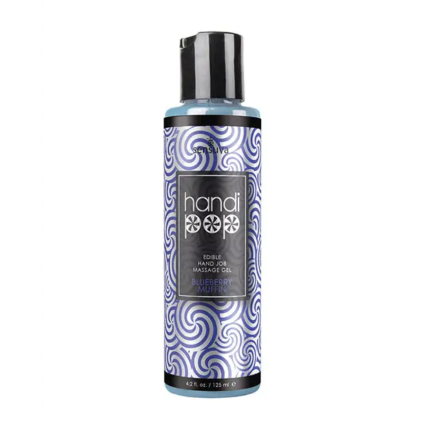 Handipop Hand Job Massage Gel - 4.2 oz Bottle Blueberry Muffin - Lubricants
