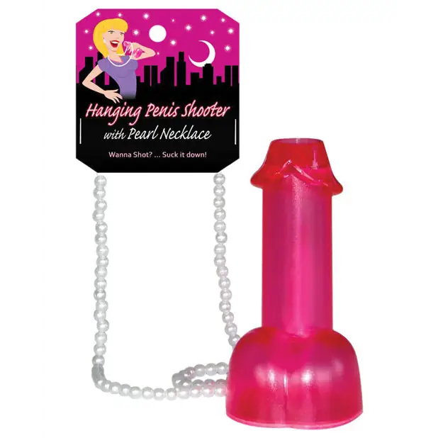 Hanging Penis Shooter w/Pearl Necklace - Bachelorette & Party Supplies