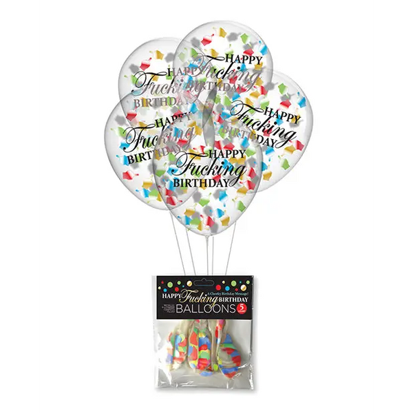 Happy Fucking Birthday Confetti Balloons - Bachelorette & Party Supplies