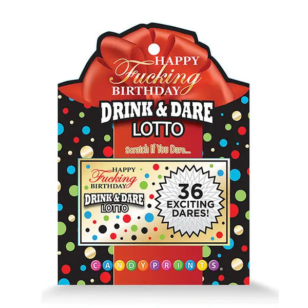 Happy Fucking Birthday Drink & Dare Lotto - Bachelorette & Party Supplies