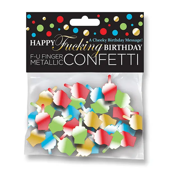 Happy Fucking Birthday FU Finger Confetti - Bachelorette & Party Supplies