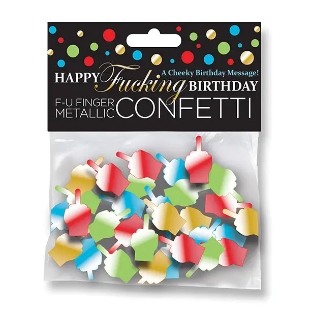 Happy Fucking Birthday FU Finger Confetti - Bachelorette & Party Supplies
