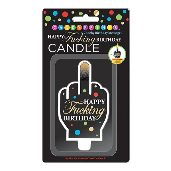 Happy Fucking Birthday Large FU Candle - Bachelorette & Party Supplies