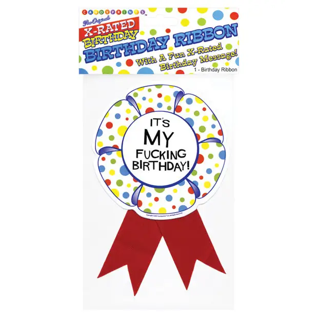 Happy Fucking Birthday Ribbon - Bachelorette & Party Supplies