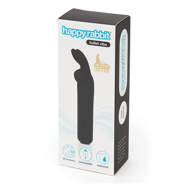 Happy Rabbit Rechargeable Bullet - Black - Stimulators