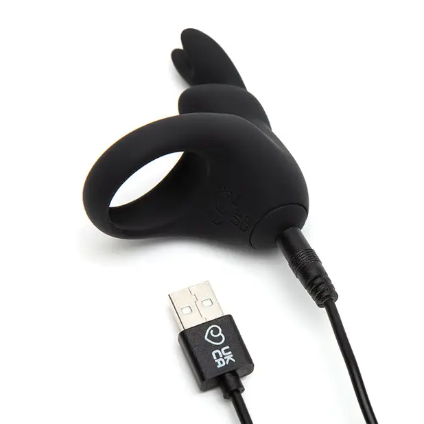 Happy Rabbit Rechargeable Cock Ring - Black - Penis Enhancement