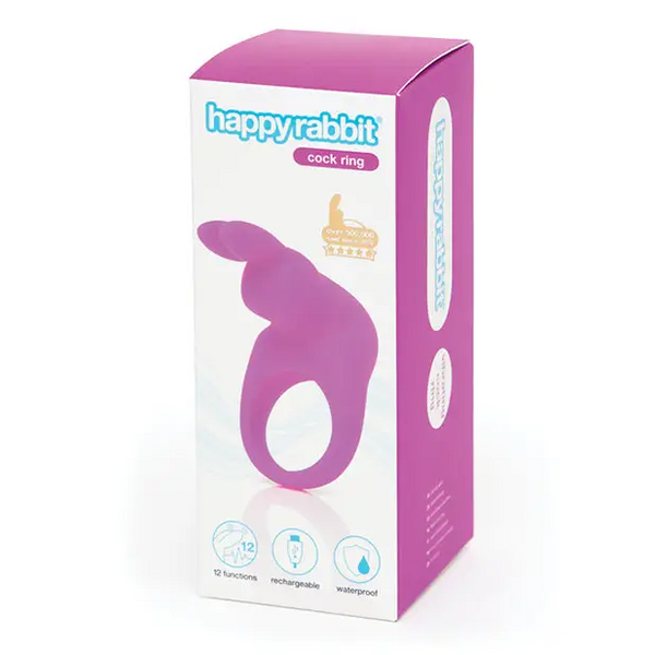 Happy Rabbit Rechargeable Cock Ring - Purple - Penis Enhancement