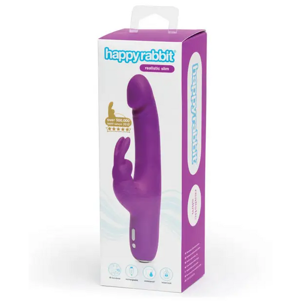 Happy Rabbit Slimline Realistic - Purple - Vibrators