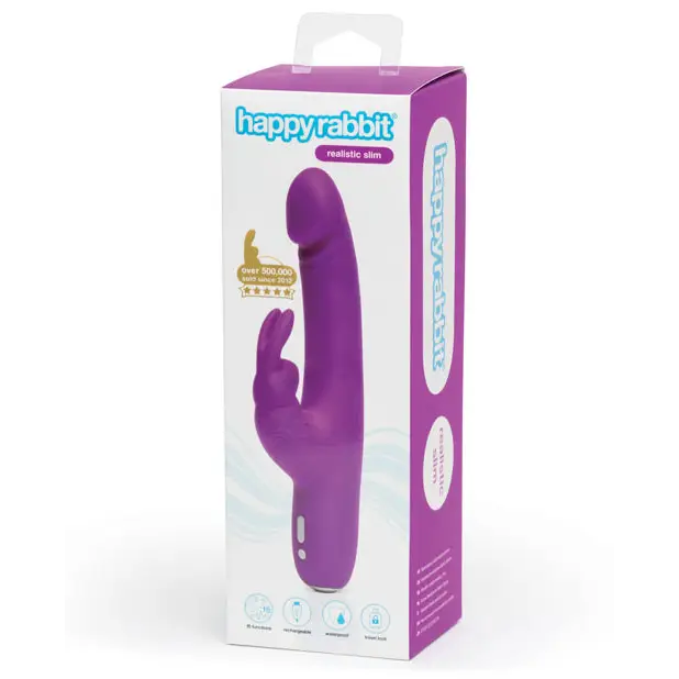 Happy Rabbit Slimline Realistic - Purple - Vibrators