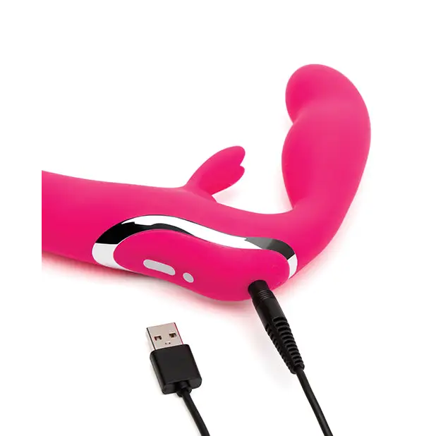 Happy Rabbit Strapless Strap on Rabbit Vibe - Pink - Vibrators