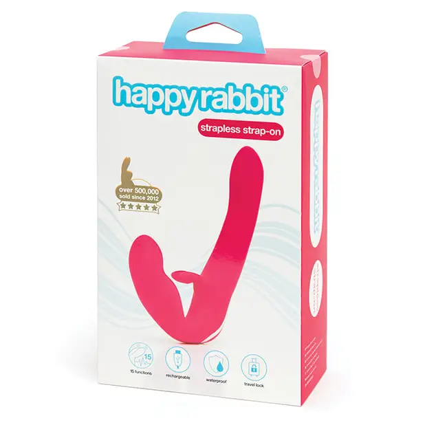 Happy Rabbit Strapless Strap on Rabbit Vibe - Pink - Vibrators