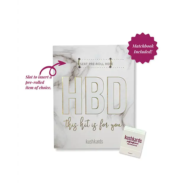 HBD Birthday Greeting Card w/Matchbook - Bachelorette & Party Supplies