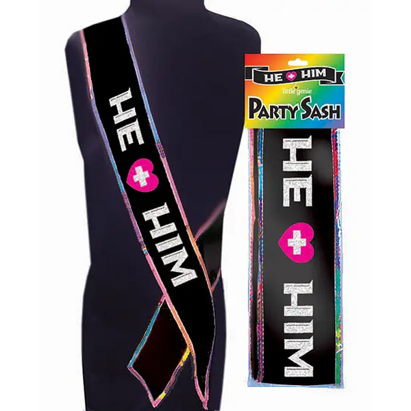 He + Him Sash - Gay & Lesbian Products