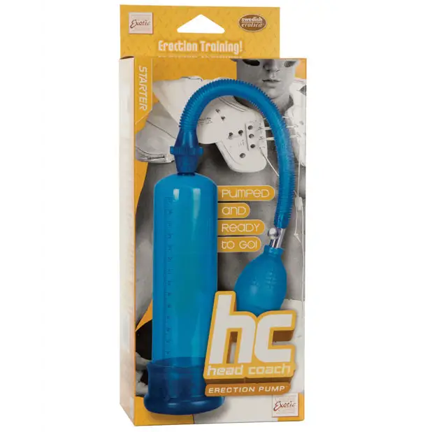 Head Coach Erection Pump - Blue - Penis Enhancement