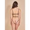 Heartburn Mesh & Velvet Teddy w/Open Back Black SM - Lingerie - Hanging