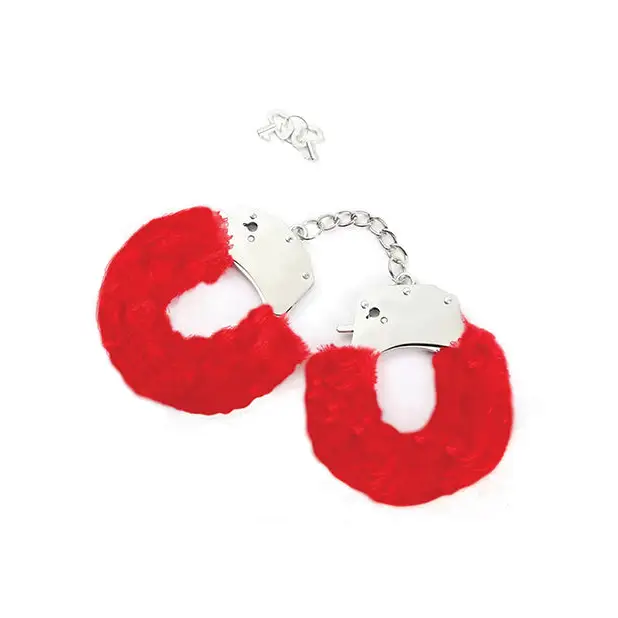 Hello Sexy! Bound By Bliss Fuzzy Wrist Cuffs - Tiger Lily - Bondage Blindfolds & Restraints