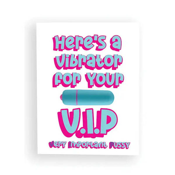 Here’s A Vibrator for Your V.I.P Naughty Greeting Card w/Rock Candy Vibrator & Towelettes