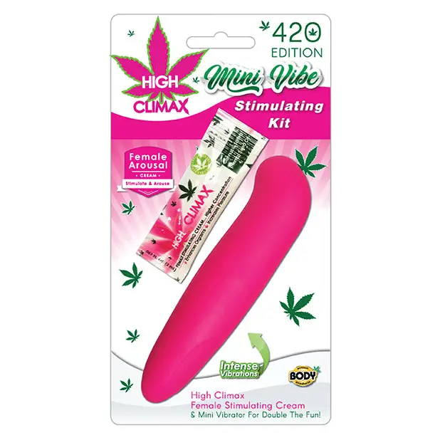 High Climax Mini Vibe Stimulating Kit w/Hemp Seed Oil - Pink - Stimulators