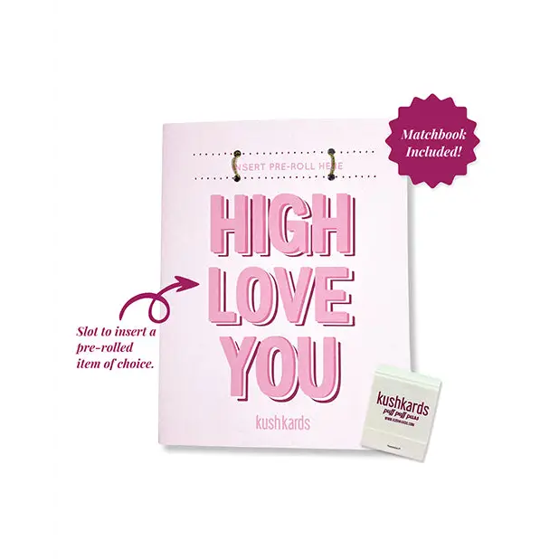 High Love You Greeting Card w/Matchbook - Bachelorette & Party Supplies