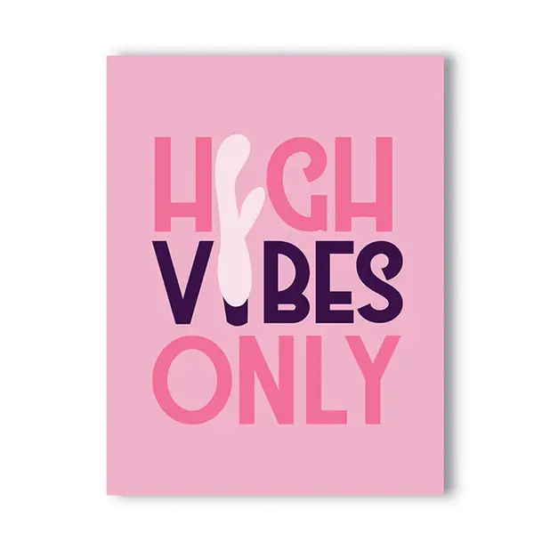 High Vibes Naughty Greeting Card - Bachelorette & Party Supplies