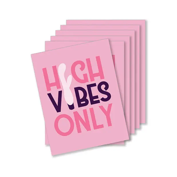 High Vibes Naughty Greeting Card - Pack - Bachelorette & Party Supplies