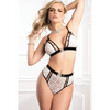 High Waist Lace Jeweled Panty & Bra White Tux O/S - Lingerie - Packaged