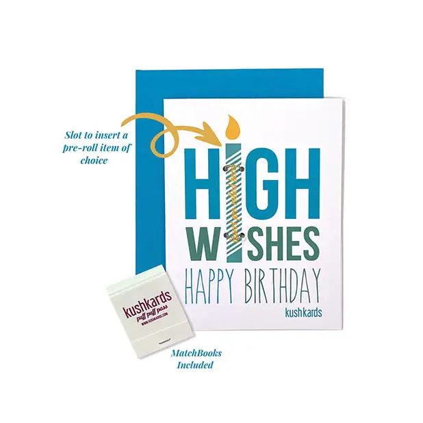 High Wishes Greeting Card w/Matchbook - Bachelorette & Party Supplies