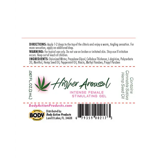 Higher Arousal Female Stimulating Gel - 1/2 oz