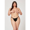 Holiday Stretch Satin Thong w/Rhineston - Lingerie - Plus/Queen - Hanging