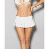 Hologram Black Light Dancewear Pleated Mini Skirt White O/S - Lingerie - Hanging