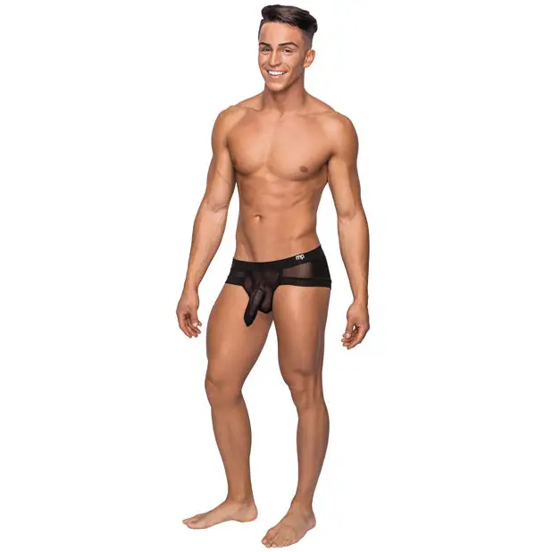 Hoser Stretch Mesh Micro Mini Short Black MD - Lingerie - Packaged