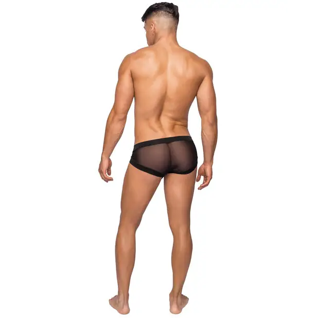 Hoser Stretch Mesh Micro Mini Short Black MD - Lingerie - Packaged