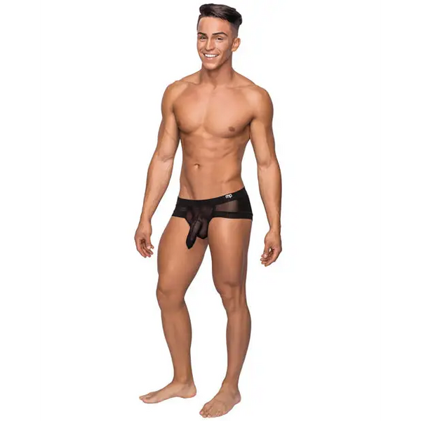 Hoser Stretch Mesh Micro Mini Short Black SM - Lingerie - Packaged