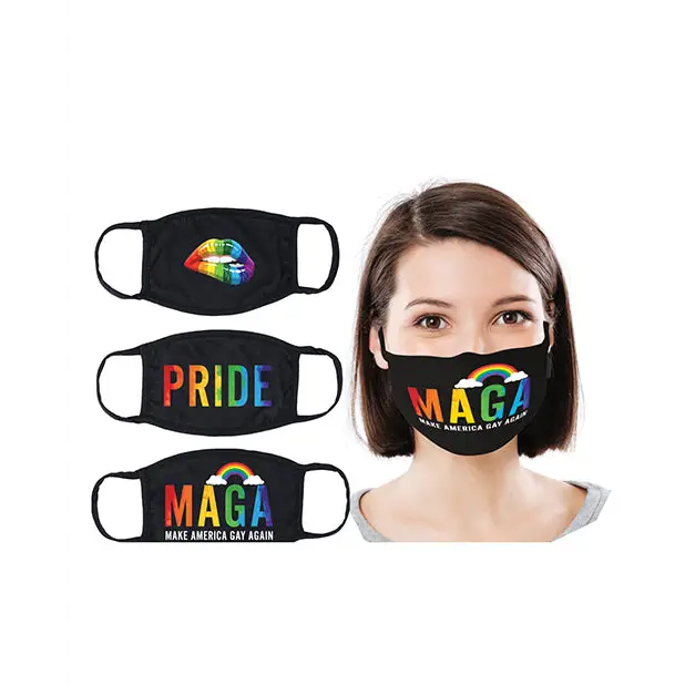 Hott Products Mask-erade Masks - Pride/Gay Again/ Rainbow Kiss Pack of 3 - Novelties