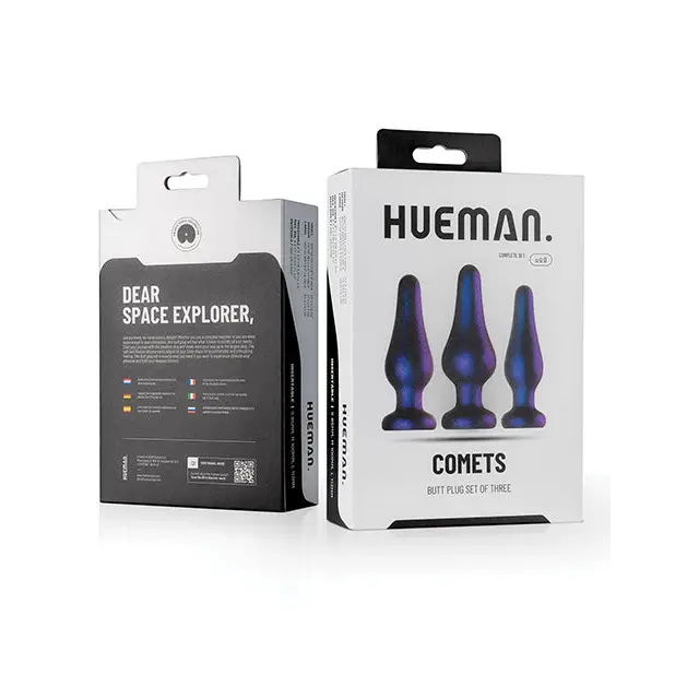 Hueman Comets Butt Plug Set of 3 - Purple - Anal Products