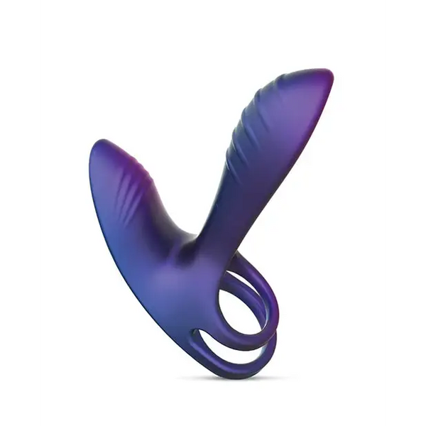 Hueman Infinity Ignite Vibrating Cock Ring - Purple