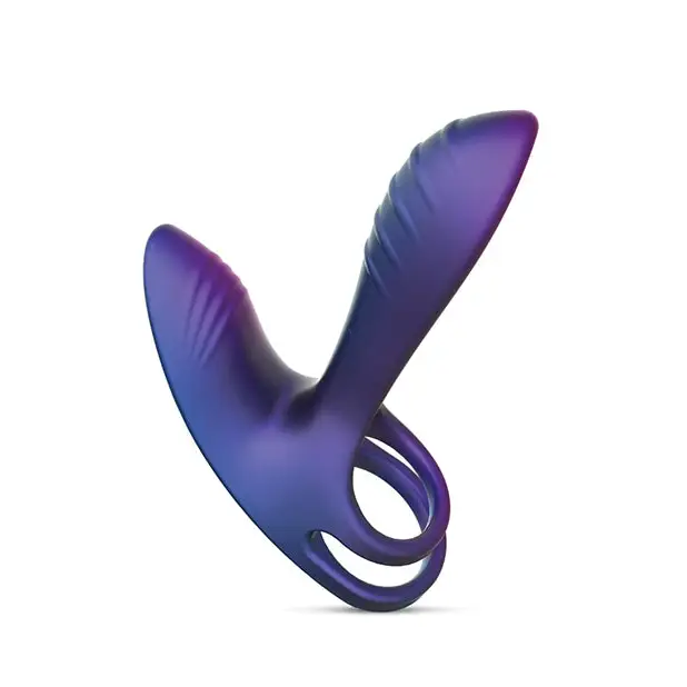 Hueman Infinity Ignite Vibrating Cock Ring - Purple