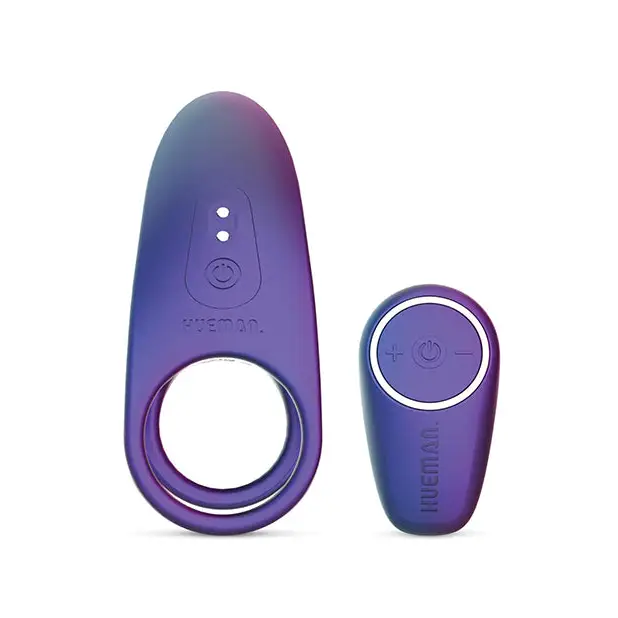 Hueman Infinity Ignite Vibrating Cock Ring - Purple