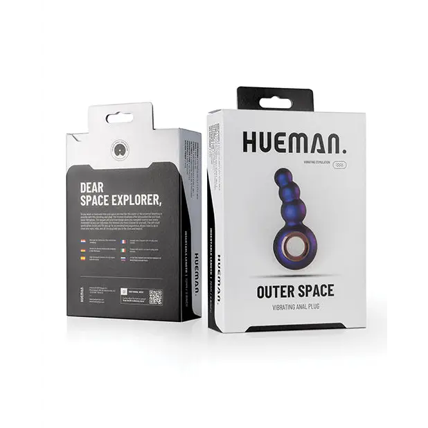 Hueman Outer Space Vibrating Anal Plug - Purple - Anal Products