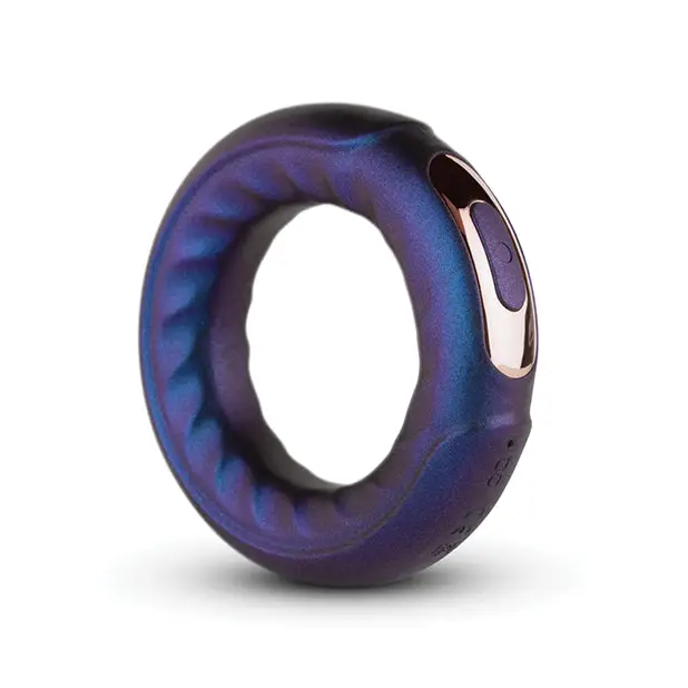 Hueman Saturn Vibrating Cock/Ball Ring - Purple - Penis Enhancement