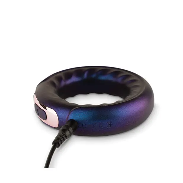 Hueman Saturn Vibrating Cock/Ball Ring - Purple - Penis Enhancement