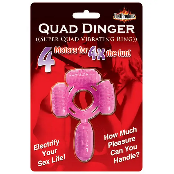 Humm Dinger Super Quad w/4 Motors - Magenta - Stimulators