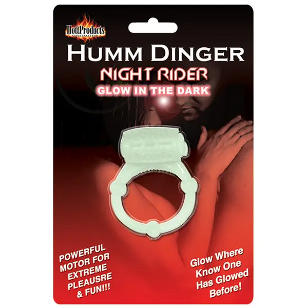 Humm Dinger Vibrating Cockring - Glow in the Dark - Stimulators