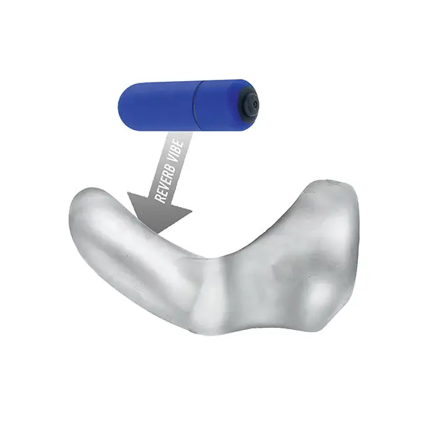 Hunky Junk Buzzfuck Sling w/Taint Vibe - Clear Ice - Penis Enhancement