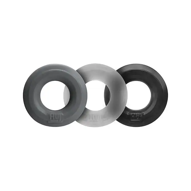 Hunky Junk C Ring Multi Pack - Asst. Colors Pack of 3 - Penis Enhancement