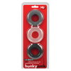 Hunky Junk C Ring Multi Pack - Asst. Colors Pack of 3 - Penis Enhancement