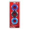 Hunky Junk C Ring Multi Pack - Cobalt Pack of 3 - Penis Enhancement