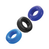 Hunky Junk C Ring Multi Pack - Cobalt Pack of 3 - Penis Enhancement