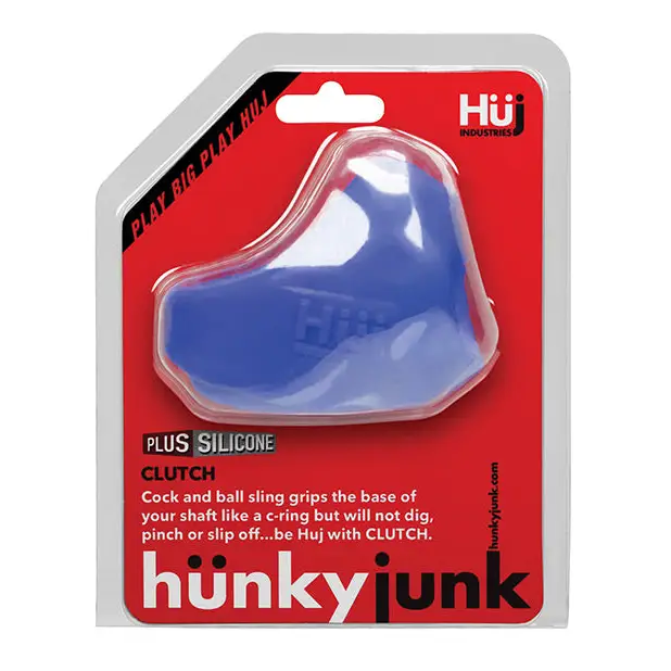 Hunky Junk Clutch Cock & Ball Sling - Cobalt - Penis Enhancement