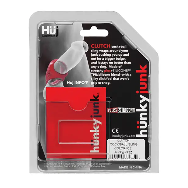 Hunky Junk Clutch Cock & Ball Sling - Ice - Penis Enhancement